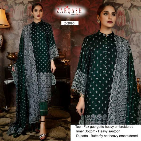 Zarqash Adan's Libas 2 Designer Georgette Pakistani Style Salwar